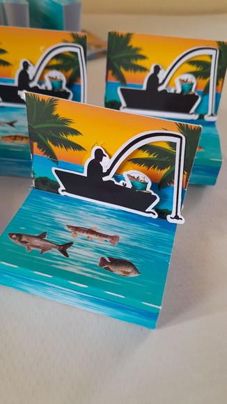 Kit com 20 Porta Bis Duplo 3d- Pescaria