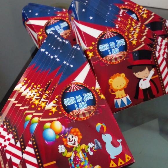 Kit com 20 Porta Guardanapo - Circo Tradicional 02