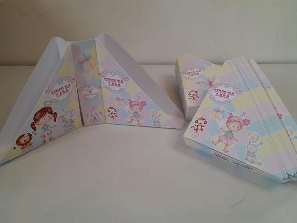 Kit com 20 Porta Guardanapo Circo Rosa - Modelo 03