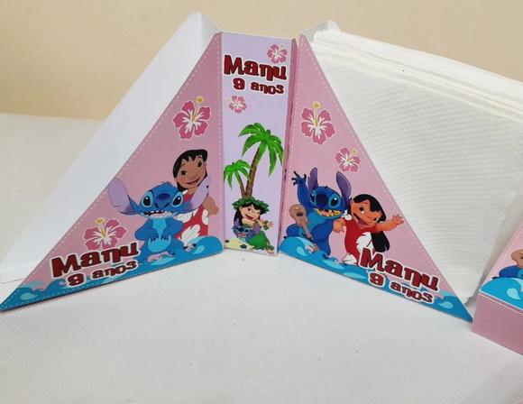 Kit com 20 Porta Guardanapos - Lilo e Stitch
