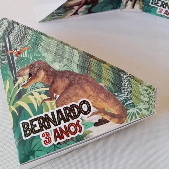 Kit com 20 Porta Guardanapos Dinossauro Jurassic Park