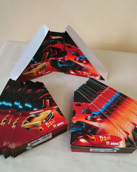 Kit com 20 Porta Guardanapos Hotwheels