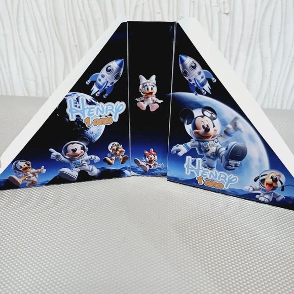 Kit com 20 Porta Guardanapos Mickey Astronauta