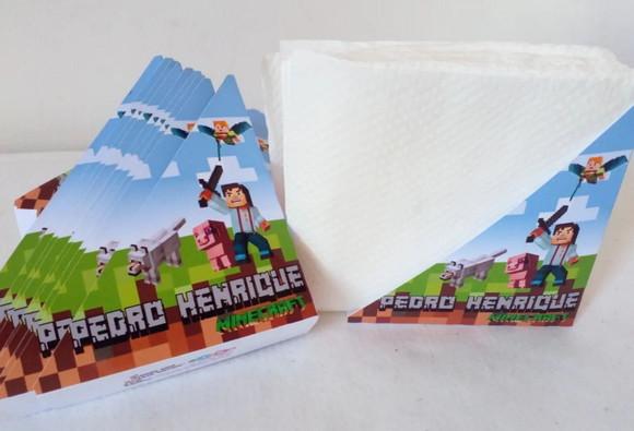 Kit com 20 Porta Guardanapos- Minecraft