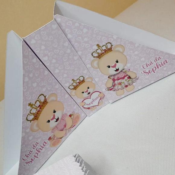 Kit com 20 Porta Guardanapos- Ursinha Princesa