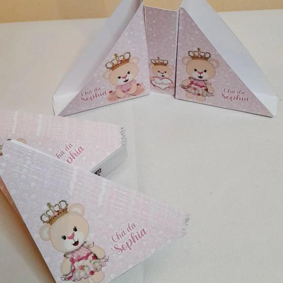 Kit com 20 Porta Guardanapos- Ursinha Princesa