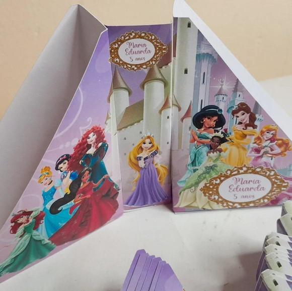 Kit com 20 Porta Guardanapos-princesas