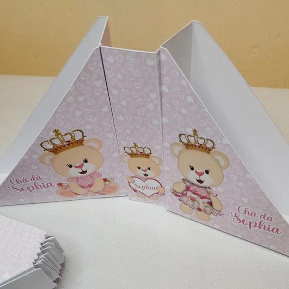Kit com 20 Porta Guardanapos- Ursinha Princesa