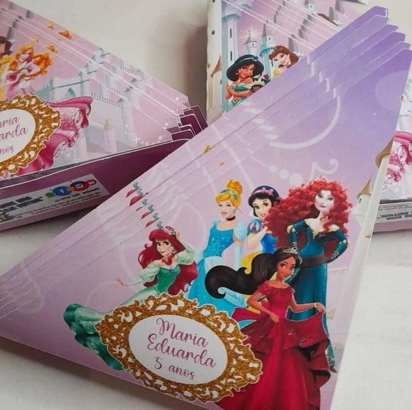 Kit com 20 Porta Guardanapos-princesas