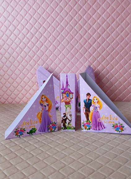 Kit com 20 Porta Guardanapos-rapunzel