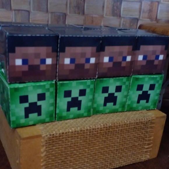 Kit com 20 Porta Tubete - Minecraft