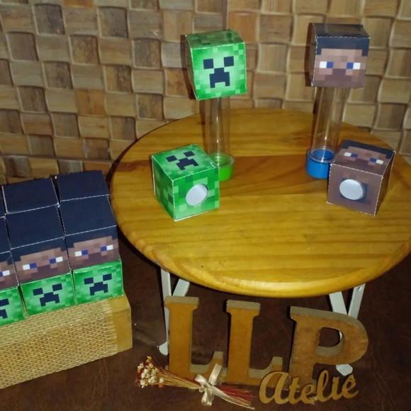 Kit com 20 Porta Tubete - Minecraft