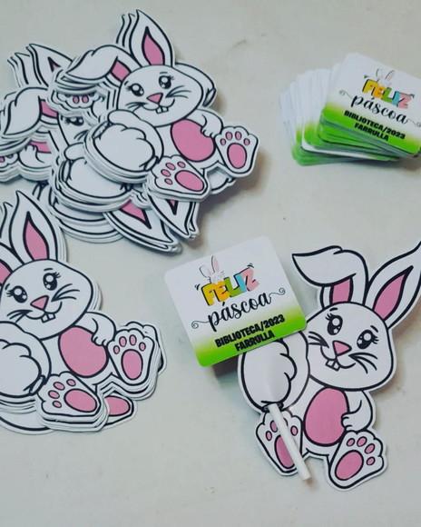 Kit com 20 Tag Coelho Porta Pirulito
