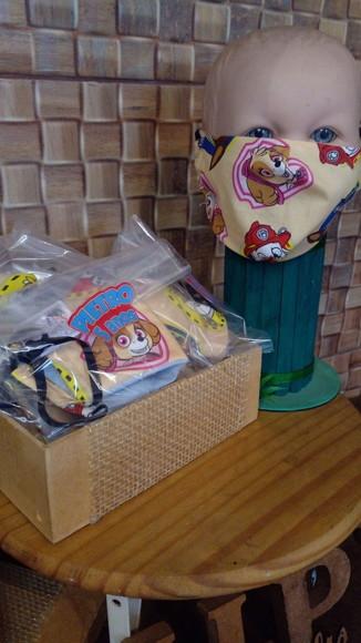 Kit com 3 Máscara de Proteção - Patrulha Canina