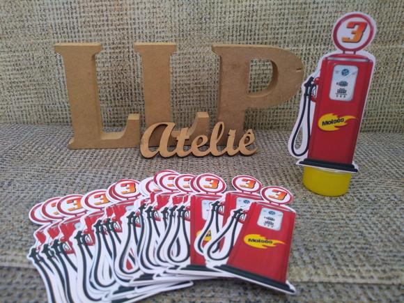 Kit com 30 Aplique Tubete Bomba de Gasolina