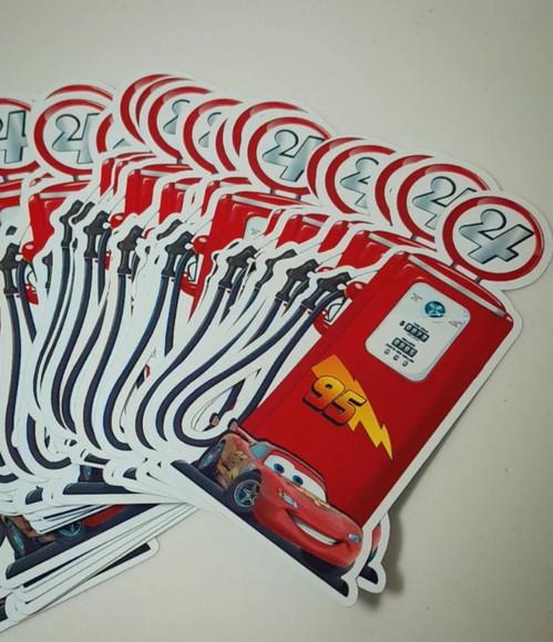 Kit com 30 Aplique Tubete Bomba de Gasolina Carros