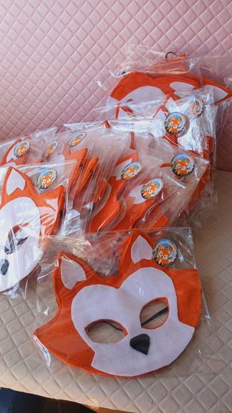 Kit com 30 Máscaras Animais em Feltro