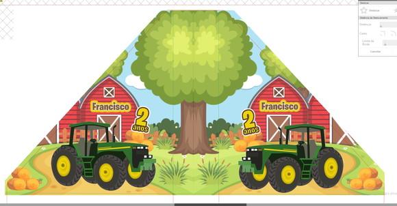 Kit com 30 Porta Guardanapos - Trator Fazenda