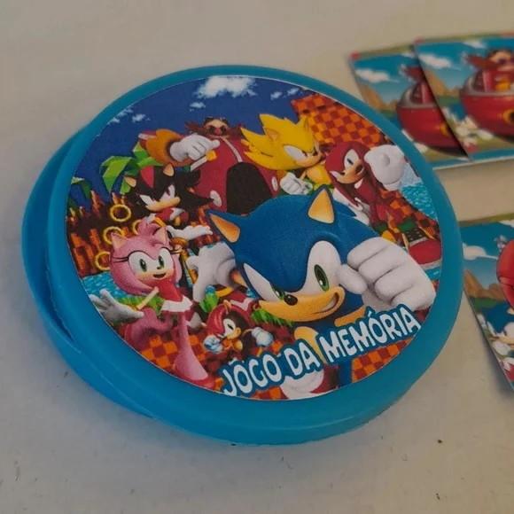 Kit com 35 Jogo da Memória - Sonic Impressão Frete e Verso