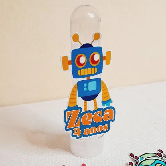Kit com 30 Robô Apliques 3d para Tubetes