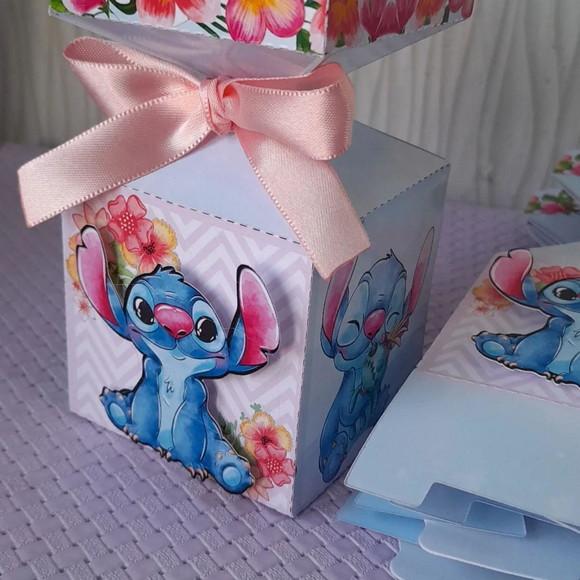 Kit com 5 Caixa Bala 3d Stitch e Angel