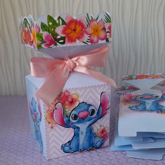 Kit com 5 Caixa Bala 3d Stitch e Angel