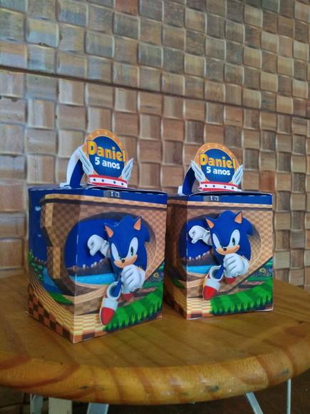 Kit com 5 Caixa Box - Sonic