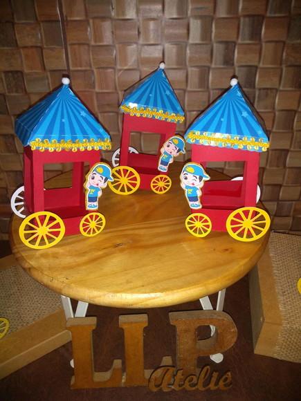 Kit com 5 Caixa Carrocinha de Pipoca