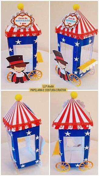 Kit com 5 Caixa Carrocinha de Pipoca