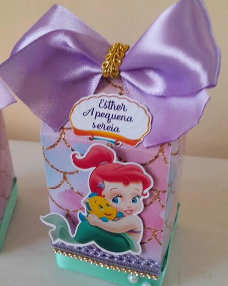 Kit com 5 Caixa Milk 3d Luxo - Ariel Pequena Sereia