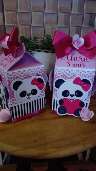 Kit com 5 Caixa Milk Luxo Panda
