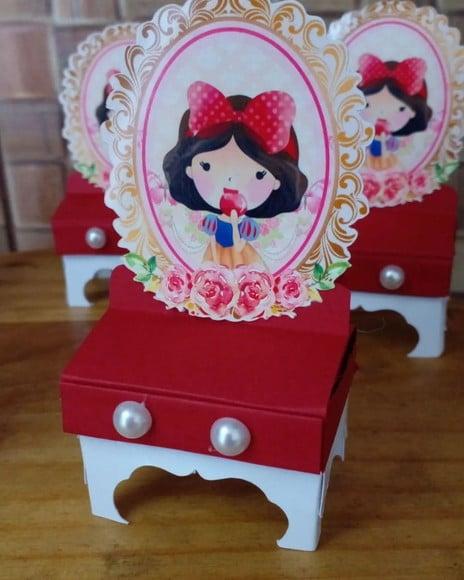 Kit com 5 Caixa Penteadeira - Branca de Neve