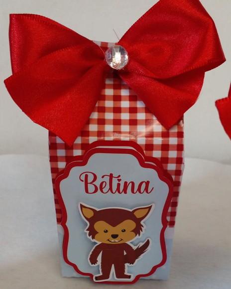 Kit com 5 Caixa Milk Scrap Luxo - Chapeuzinho Vermelho