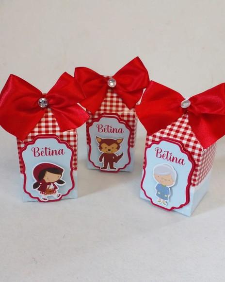 Kit com 5 Caixa Milk Scrap Luxo - Chapeuzinho Vermelho