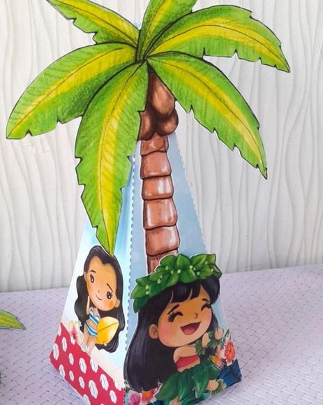 Kit com 5 Caixa Pirâmide 3d Stitch e Angel