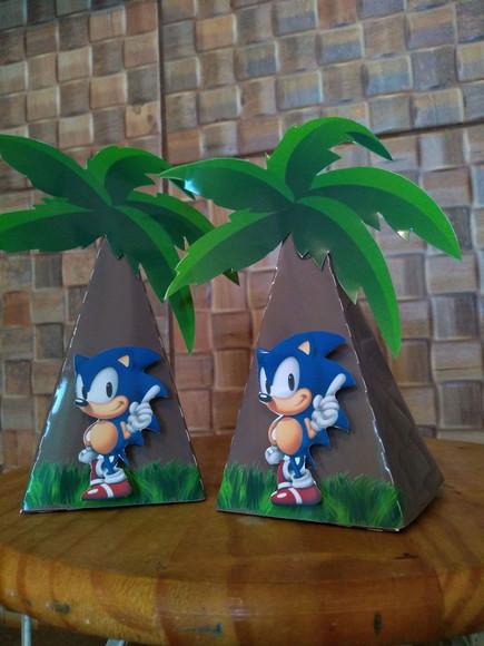 Kit com 5 Caixa Pirâmide- Sonic