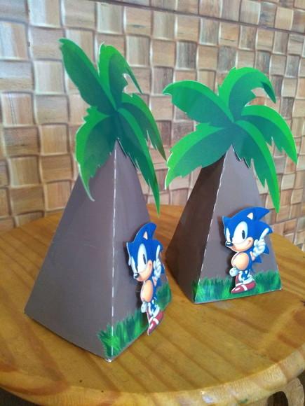 Kit com 5 Caixa Pirâmide- Sonic