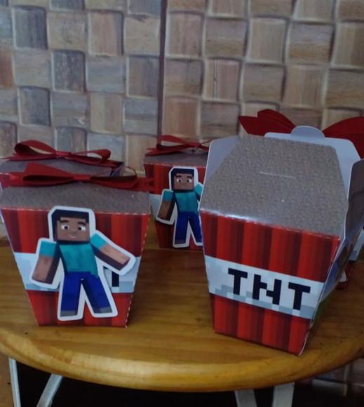 Kit com 5 Caixa Sushi - Minecraft