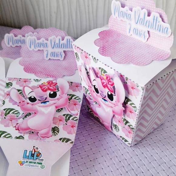 Kit com 5 Caixa Sushi 3d Stitch e Angel