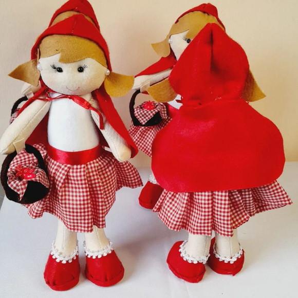 Kit com 5 Chapeuzinho Vermelho Centro de Mesa