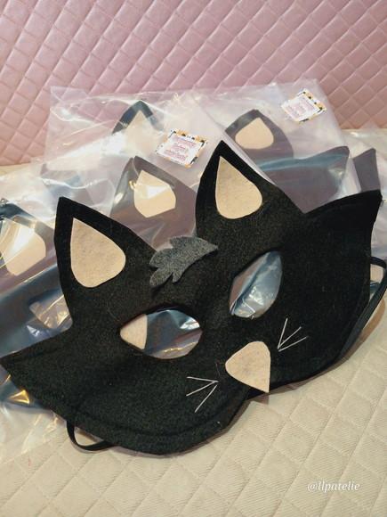 Kit com 50 Máscara em Feltro - Gatos