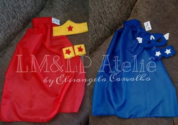 Kit Máscara, punho e capa heróis