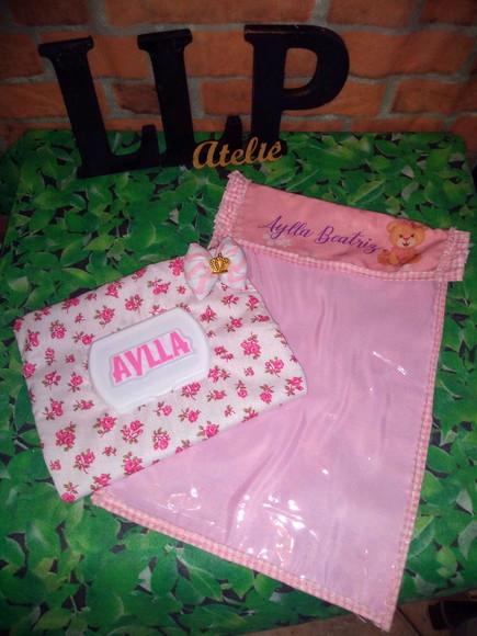 Kit porta lenço umedecido + porta certidão