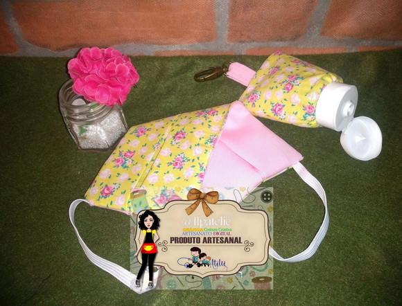 Máscara de proteção - kit máscara + porta álcool em gel