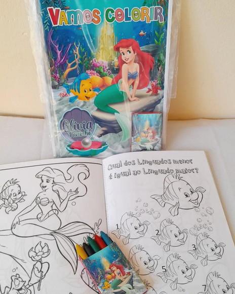 Revista de Colorir Ariel e Linguado
