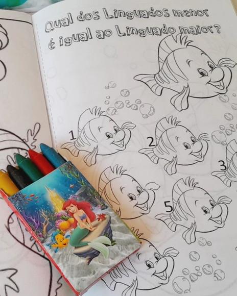Revista de Colorir Ariel e Linguado