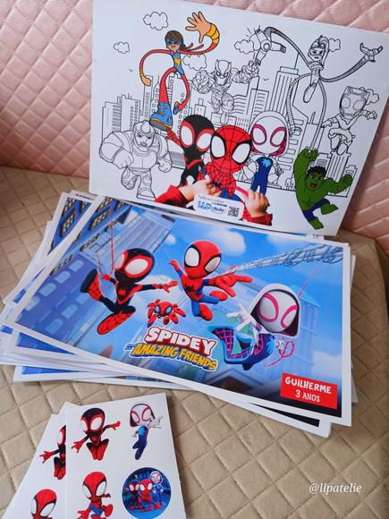 Revista de Colorir Spidey, Kit com 10 Unidades