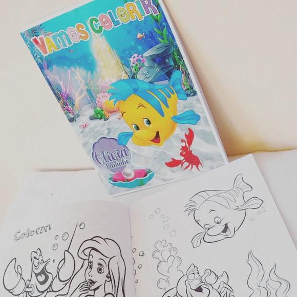Revista de Colorir Linguadoe Ariel