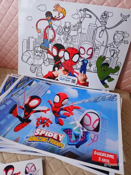 Revista de Colorir Spidey, Kit com 10 Unidades