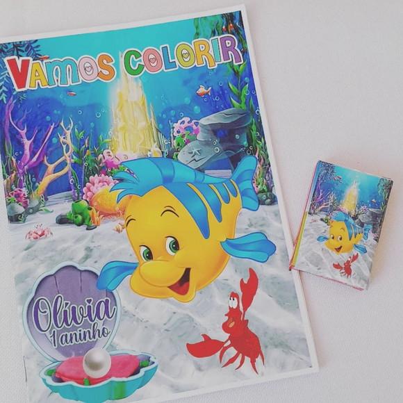 Revista de Colorir Linguadoe Ariel